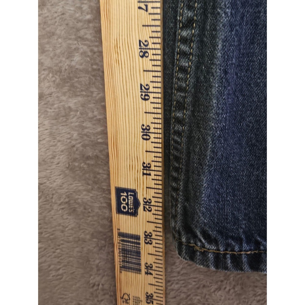 Levis 527 Slim Bootcut Jeans Mens 32x34 Dark Wash Denim Blue - Picture 9 of 11